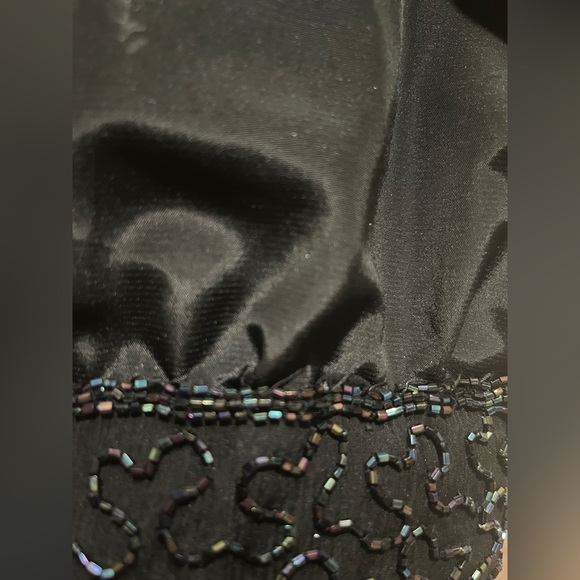 Cache iridescent beaded silk Gown formal backless prom homecoming eveningwear - Picture 14 of 16